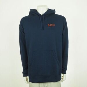 5.11 Tactical Pullover Hoodie Mens Large Navy Blue Frame Self Reliant Sweatshirt